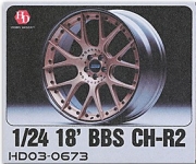 HD03-0673 1/24 18' BBS CH-R2 Wheels (Resin+Metal Wheels+Decals)