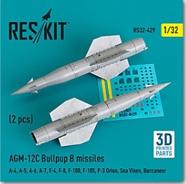 [사전 예약] RS32-0429 1/32 AGM-12C Bullpup B missiles (2 pcs) (A-4, A-5, A-6, A-7, F-4, F-8, F-100, F-105, P-3 O