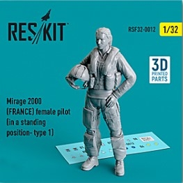 [사전 예약] RSF32-0012 1/32 Mirage 2000 (FRANCE) female pilot (in a standing position- type 1) (3D Printed) (1/3