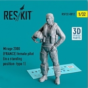 RSF32-0012 1/32 Mirage 2000 (FRANCE) female pilot (in a standing position- type 1) (3D Printed) (1/3