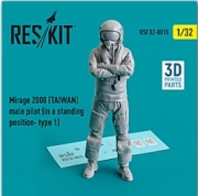 RSF32-0015 1/32 Mirage 2000 (TAIWAN) male pilot (in a standing position- type 1) (3D Printed) (1/32)