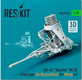 [사전 예약] RSU35-0056 1/35 AH-64 \"Apache\" M230 chain gun (in fly position) for Meng kit (3D Printed) (1/35)
