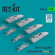 RSU35-0058 1/35 AH-64 "Apache" early pylons for Meng kit (3D Printed) (1/35)