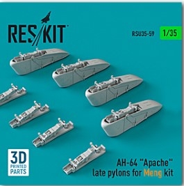 [사전 예약] RSU35-0059 1/35 AH-64 \"Apache\" late pylons for Meng kit (3D Printed) (1/35)