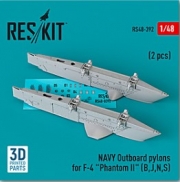 RS48-0392 1/48 NAVY Outboard pylons for F-4 \"Phantom II\" (B,J,N,S) (2 pcs) (3D Printed) (1/48)