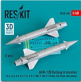 RS48-0430 1/48 AGM-12B Bullpup A missiles (2 pcs) (A-4, A-5, A-6, A-7, F-4, F-8, F-100, F-105, P-3 O
