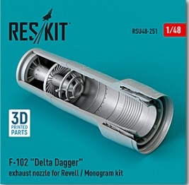 RSU48-0251 1/48 F-102 \"Delta Dagger\" exhaust nozzle for Revell / Monogram kit (3D Printed) (1/48)