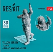 RSF48-0031 1/48 Yellow jersey \"Santa\" Aircraft Handling Officer (1 pcs) (3D Printed) (1/48)