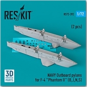 RS72-0392 1/72 NAVY Outboard pylons for F-4 "Phantom II" (B,J,N,S) (2 pcs) (3D Printed) (1/72)