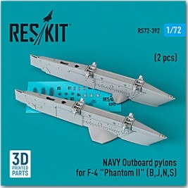 RS72-0392 1/72 NAVY Outboard pylons for F-4 \"Phantom II\" (B,J,N,S) (2 pcs) (3D Printed) (1/72)