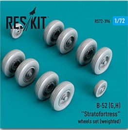 RS72-0396 1/72 B-52 (G,H) \"Stratofortress\" wheels set (weighted) (Resin & 3D Printed) (1/72)