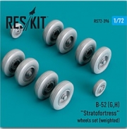 RS72-0396 1/72 B-52 (G,H) "Stratofortress" wheels set (weighted) (Resin & 3D Printed) (1/72)