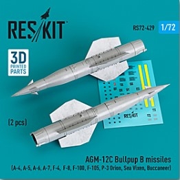 [사전 예약] RS72-0429 1/72 AGM-12C Bullpup B missiles (2 pcs) (A-4, A-5, A-6, A-7, F-4, F-8, F-100, F-105, P-3 O