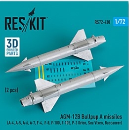 [사전 예약] RS72-0430 1/72 AGM-12B Bullpup A missiles (2 pcs) (A-4, A-5, A-6, A-7, F-4, F-8, F-100, F-105, P-3 O