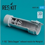 RSU72-0204 1/72 F-102 "Delta Dagger" exhaust nozzle for Meng kit (3D Printed) (1/72)
