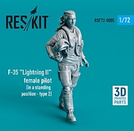 RSF72-0005 1/72 F-35 \"Lightning II\" female pilot (in a standing position - type 2) (3D Printed) (1