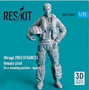 RSF72-0011 1/72 Mirage 2000 (FRANCE) female pilot (in a standing position - type 1) (3D Printed) (1/