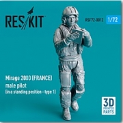 RSF72-0012 1/72 Mirage 2000 (FRANCE) male pilot (in a standing position - type 1) (3D Printed) (1/72