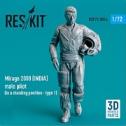 RSF72-0014 1/72 Mirage 2000 (INDIA) male pilot (in a standing position - type 1) (3D Printed) (1/72)