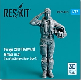 [사전 예약] RSF72-0023 1/72 Mirage 2000 (TAIWAN) female pilot (in a standing position - type 1) (3D Printed) (1/