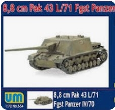 [사전 예약] UM-554 1/72 8,8cm Pak 43 L/71 Fgst |Panzer IV /70 (1/72)