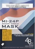 [사전 예약] C48043 1/48 MI-24P Canopy wheels DIE-CUT Flexible Mask for Zvezda