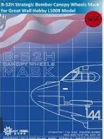 [사전 예약] C144001 1/144 B-52H STRATOFORTRESS STRATEGIC BOMBER CANOPY&WHEELS DIE-CUT FLEXIBLE MASK TO G.W.H