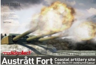 [사전 예약] UA72344 1/72 Austratt fort coastal artillery site triple 28cm turret Caesar