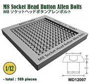 [사전 예약] MD12007 1/12 M8 Socket Head Button Allen Bolts (dia. 1,17mm) - 169 pcs