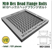 [사전 예약] MD12005 1/12 M10 Hex Head Flange Bolts (dia. 1,41mm) - 121 pcs