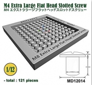 [사전 예약] MD12014 1/12 M4 Extra Large Flat Head Slotted Screw (dia. 1.17mm) - 121 pcs
