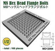 [사전 예약] MD12004 1/12 M8 Hex Head Flange Bolts (dia.1,12mm) - 169 pcs