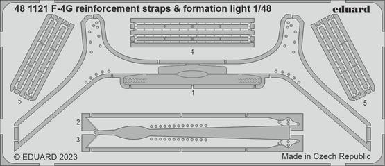 481121 1/48 F-4G reinforcement straps & formation lights 1/48 MENG