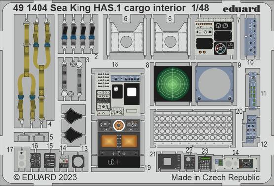 491404 1/48 Sea King HAS.1 cargo interior 1/48 AIRFIX
