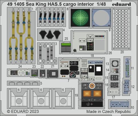 [사전 예약] 491405 1/48 Sea King HAS.5 cargo interior 1/48 AIRFIX