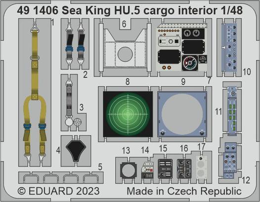491406 1/48 Sea King HU.5 cargo interior 1/48 AIRFIX