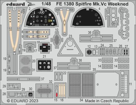 [사전 예약] FE1380 1/48 Spitfire Mk.Vc Weekend 1/48 EDUARD