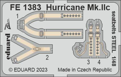 FE1383 1/48 Hurricane Mk.IIc seatbelts STEEL 1/48 ARMA HOBBY
