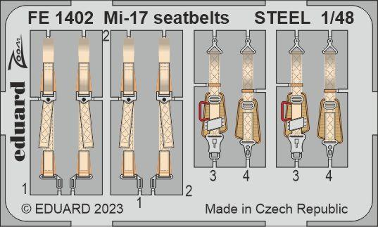 [사전 예약] FE1402 1/48 Mi-17 seatbelts STEEL 1/48 TRUMPETER