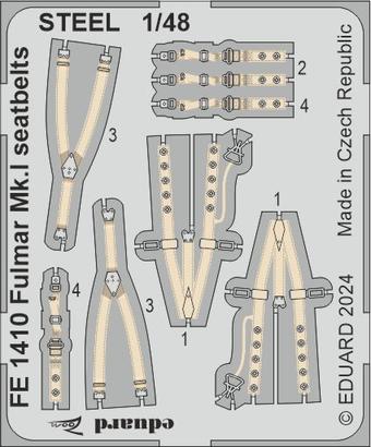 [사전 예약] FE1410 1/48 Fulmar Mk.I seatbelts STEEL 1/48 TRUMPETER