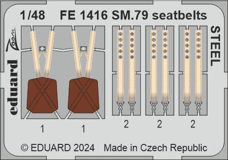 FE1416 1/48 SM.79 seatbelts STEEL 1/48 EDUARD