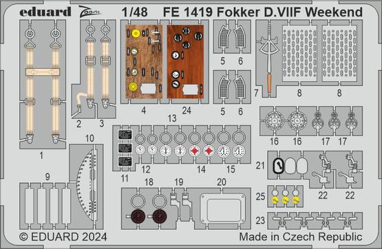 FE1419 1/48 Fokker D.VIIF Weekend 1/48 EDUARD