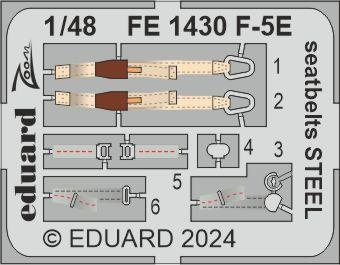 FE1430 1/48 F-5E seatbelts STEEL 1/48 AFV CLUB / EDUARD