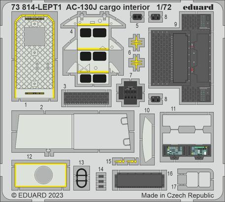 73814 1/72 AC-130J cargo interior 1/72 ZVEZDA