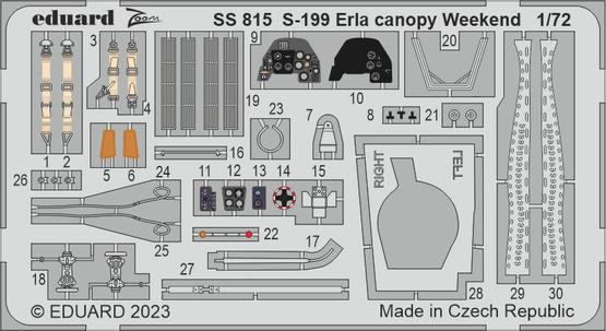 SS815 1/72 S-199 Erla canopy Weekend 1/72 EDUARD