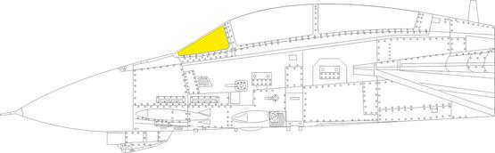 [사전 예약] EX988 1/48 F-14B windshield TFace 1/48 GREAT WALL HOBBY