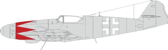 EX1010 1/48 Bf 109K-4 tulip pattern & national insignia 1/48