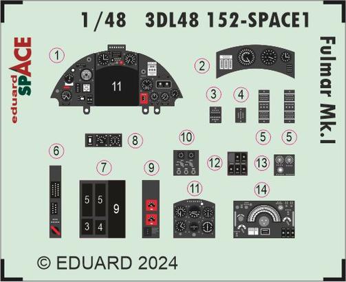 3DL48152 1/48 Fulmar Mk.I SPACE 1/48 TRUMPETER