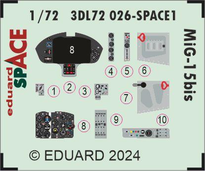 [사전 예약] 3DL72026 1/72 MiG-15bis SPACE 1/72 EDUARD