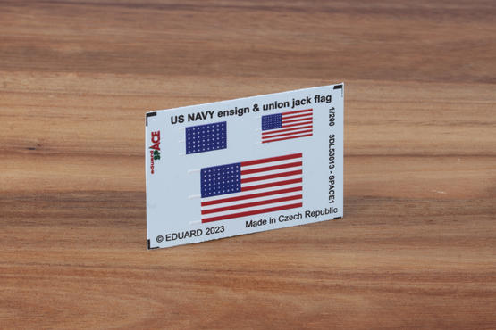 3DL53013 1/200 US Navy ensign & union jack flag SPACE 1/200